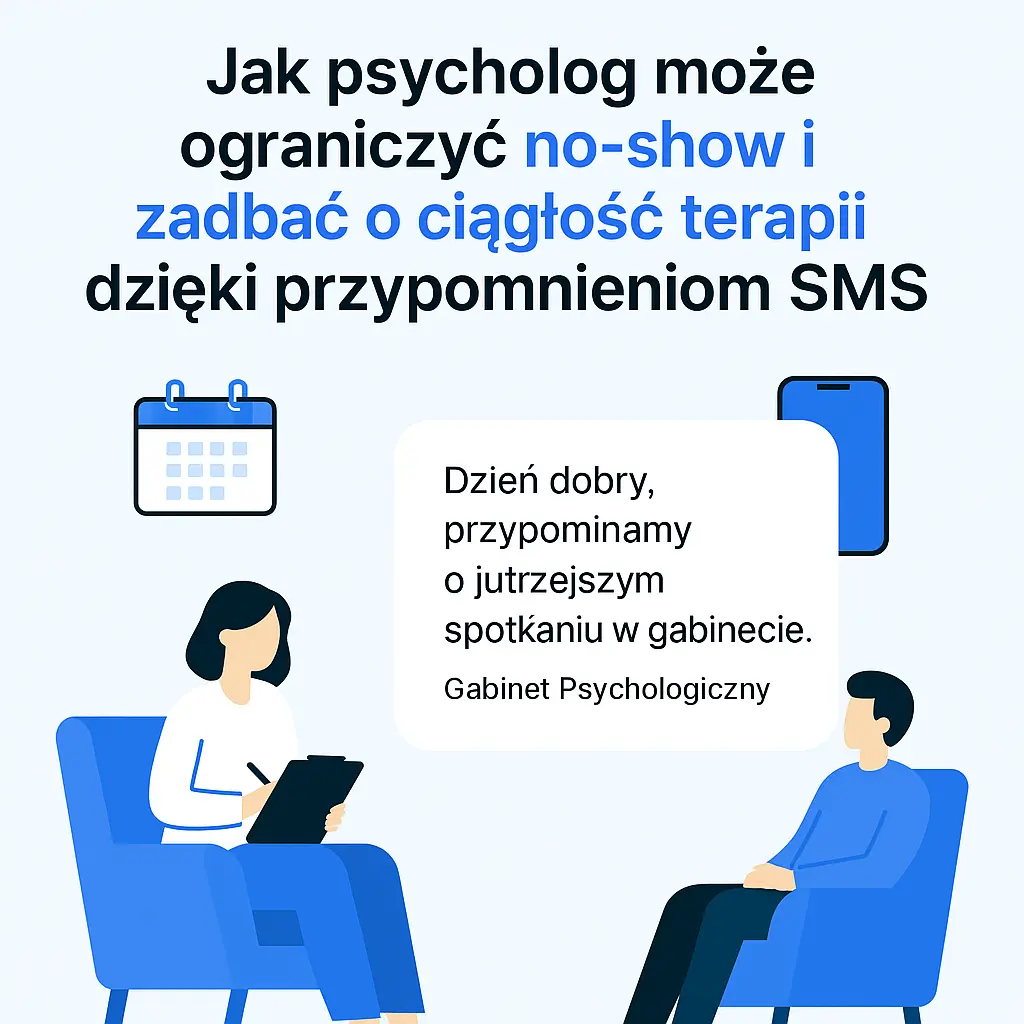 Jak psycholog może ograniczyć no-show i zadbać o ciągłość terapii dzięki przypomnieniom SMS