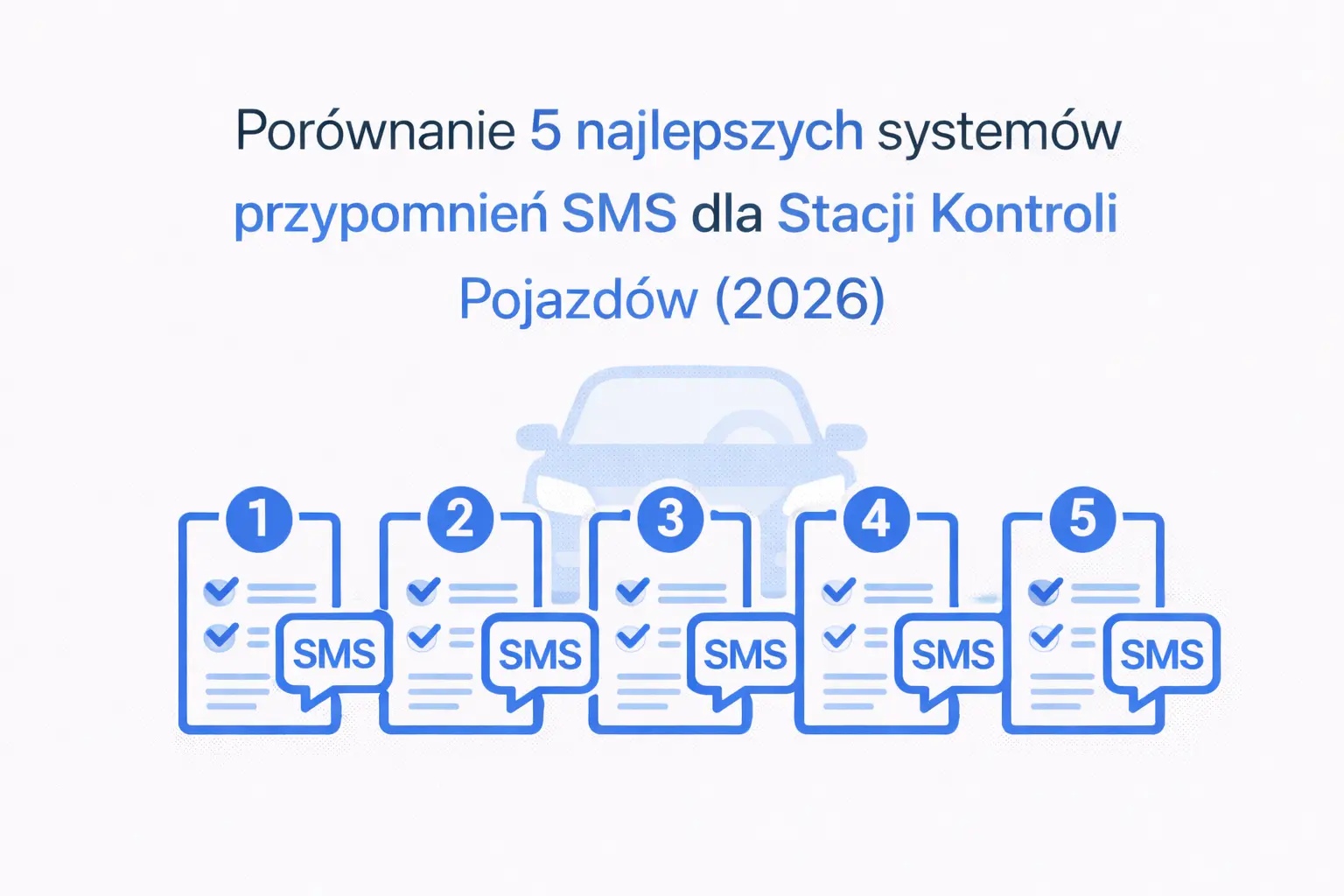 Porównanie 5 najlepszych systemów przypomnień SMS dla Stacji Kontroli Pojazdów (2026)