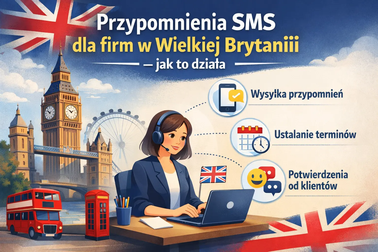 Przypomnienia SMS dla firm w Wielkiej Brytanii - jak to działa