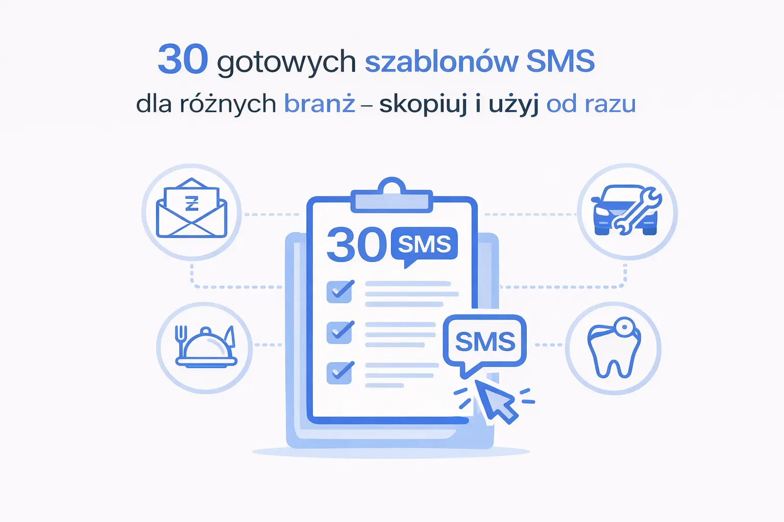 30 gotowych szablonów SMS dla różnych branż - skopiuj i użyj od razu